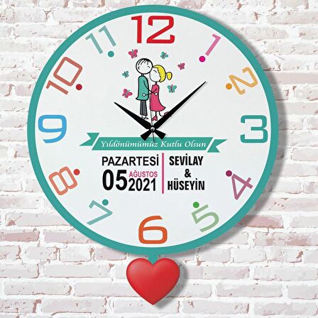 Sevgililer Günü Hediyesi Sallanan Sarkaçlı Saat KA07-1793