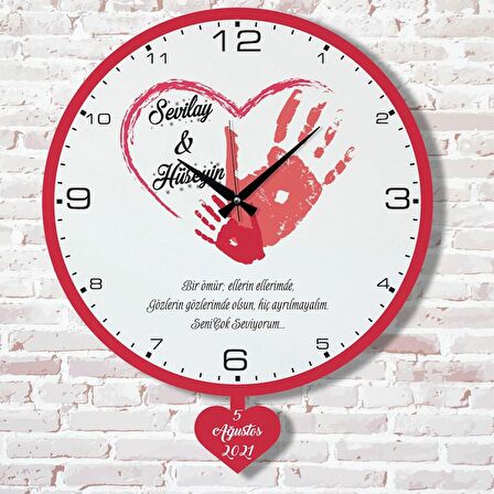 Sevgililer Günü Hediyesi Sallanan Sarkaçlı Saat KA07-1801