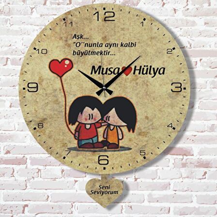Sevgililer Günü Hediyesi Sallanan Sarkaçlı Saat KA07-1802