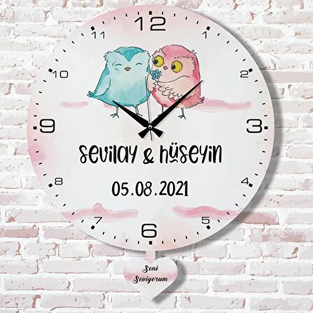 Sevgililer Günü Hediyesi Sallanan Sarkaçlı Saat KA07-1804