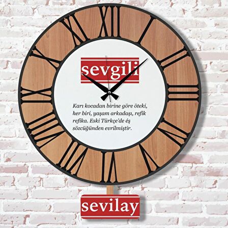 Sevgililer Günü Hediyesi Sallanan Sarkaçlı Saat KA07-1808