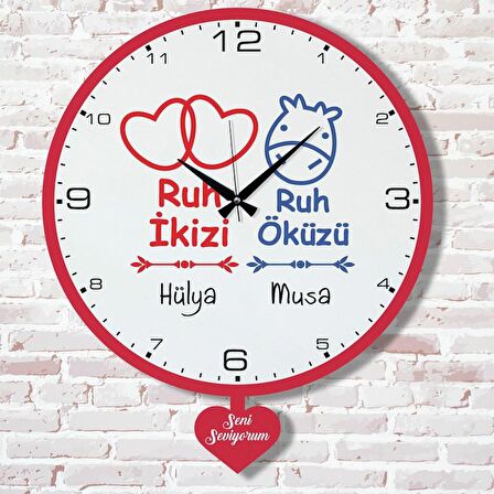 Sevgililer Günü Hediyesi Sallanan Sarkaçlı Saat KA07-1809