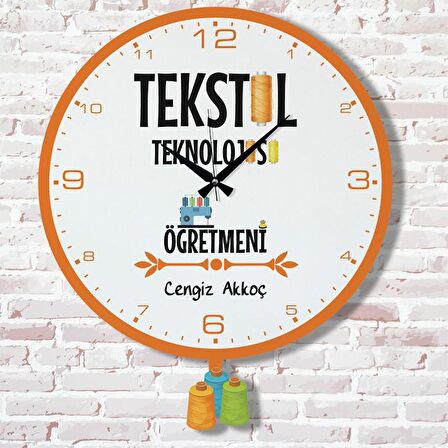 Tekstil Teknolojisi Öğretmenine Hediye Sallanan Sarkaçlı Saat KA07-1833