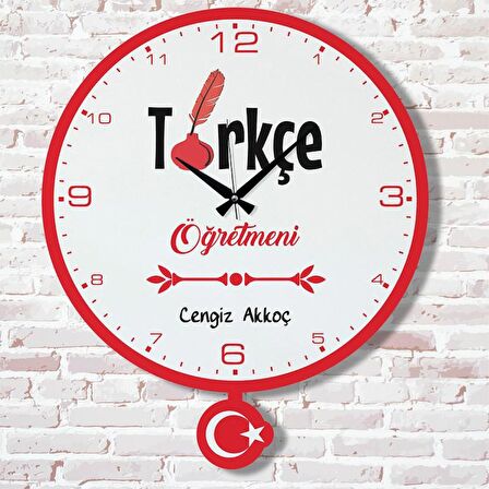 Türkçe Öğretmenine Hediye Sallanan Sarkaçlı Saat KA07-1841