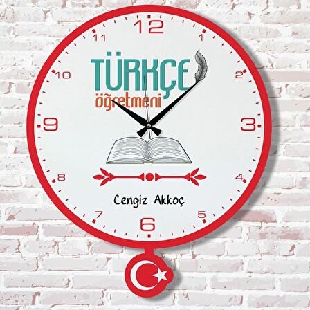 Türkçe Öğretmenine Hediye Sallanan Sarkaçlı Saat KA07-1842