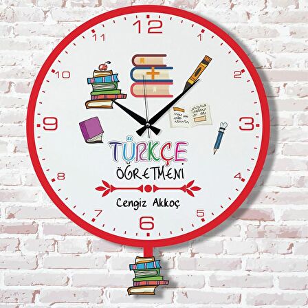 Türkçe Öğretmenine Hediye Sallanan Sarkaçlı Saat KA07-1843