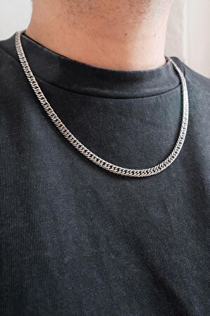 6mm Retro Çelik Zincir Kolye KA1013GM