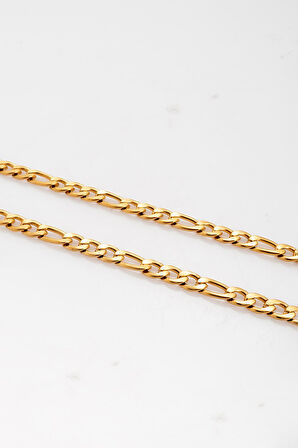 7mm 316L Çelik Gold Erkek Zincir Kolye