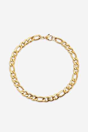 7mm 316L Çelik Gold Erkek Bileklik