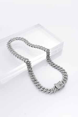 12mm Cuban Chain Zincir Kolye KA1145GM