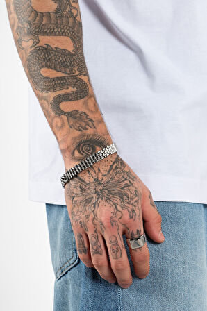 316L Kordon Çelik Bileklik KA1193GM