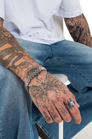 316L Kordon Çelik Bileklik KA1193GM