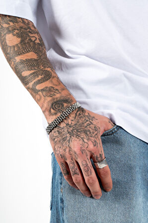 316L Kordon Çelik Bileklik KA1193GM