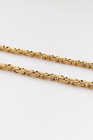 5mm X 55cm Çelik Gold Kral Zincir Kolye