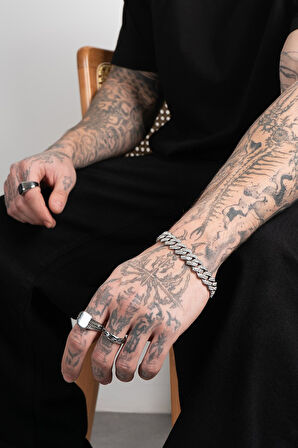12mm Iced Out Cuban Chain Erkek Bileklik