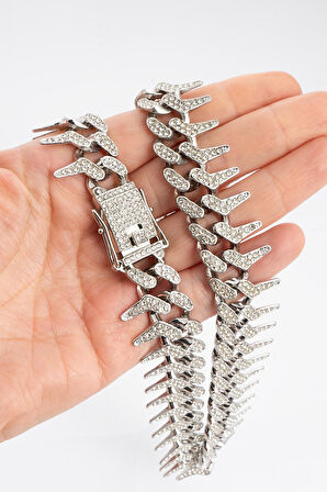 20mm Dangerous Iced Out Cuban Chain Kolye