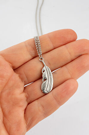 316L Çelik Angel Feather Kolye