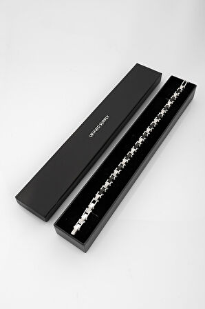 316L Paslanmaz Çelik 5mm Bike Chain Erkek Bileklik