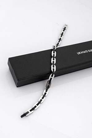 316L Paslanmaz Çelik 6mm Coffee Bean Erkek Bileklik