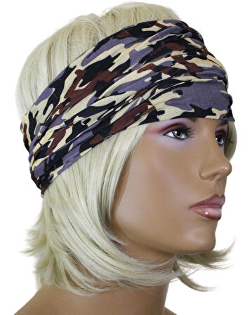 Kamuflaj Desenli Unisex Boru Bandana Boyunluk
