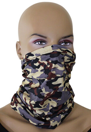 Kamuflaj Desenli Unisex Boru Bandana Boyunluk
