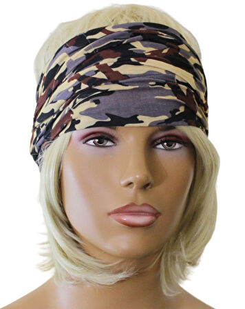Kamuflaj Desenli Unisex Boru Bandana Boyunluk