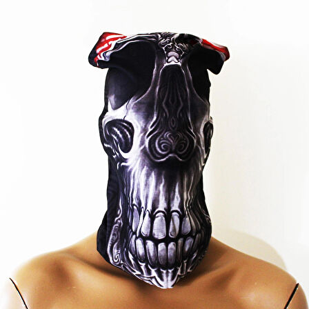 Unisex Kurukafa Desenli Boyunluk Boru Bandana