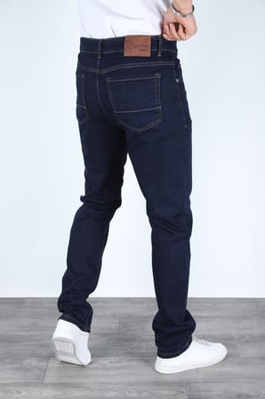Erkek Regular Fit Rahat Kesim Denim Koyu Mavi Jeans