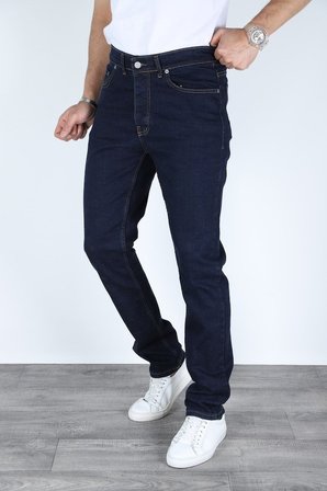 Erkek Regular Fit Rahat Kesim Denim Koyu Mavi Jeans