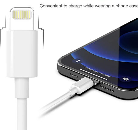 1 METRE Iphone Şarj Kablosu Usb To Lightning 6 6s 7 8 X Xs Xr 11 12 13 14 Pro Max Plus Beyaz