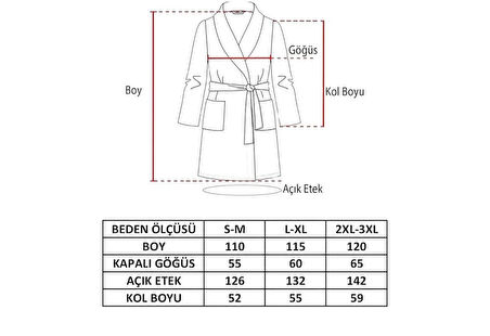 BORNOZ KADİFE KAPÜŞONLU %100 PAMUK