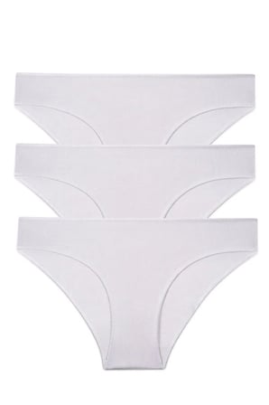 Kadın 3'lü Paket Pamuklu Likralı Slip Külot
