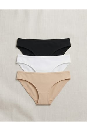 Kadın 3'lü Paket Pamuklu Likralı Slip Külot