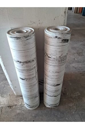 PVC GRİ YER MUŞAMBASI 1 X 4 METRE ZEMİN KAPLAMASI KEÇELİ PARKE DESEN POPFLEKS MİNEFLÖ