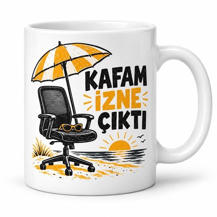 Kafa Tatili Tasarımlı Porselen Kupa - MODEL 718