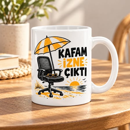 Kafa Tatili Tasarımlı Porselen Kupa - MODEL 718