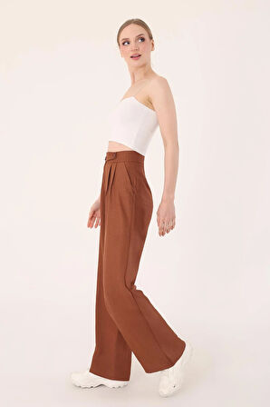 Keten Karışımlı Kore Model Palazzo Pantolon