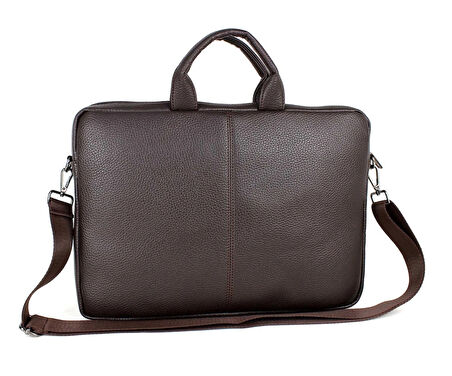 Unisex Kahverengi Omuz Askılı Dosya Tablet Notebook Çantası 15,6 Inç Laptop Ve Evrak Çantası