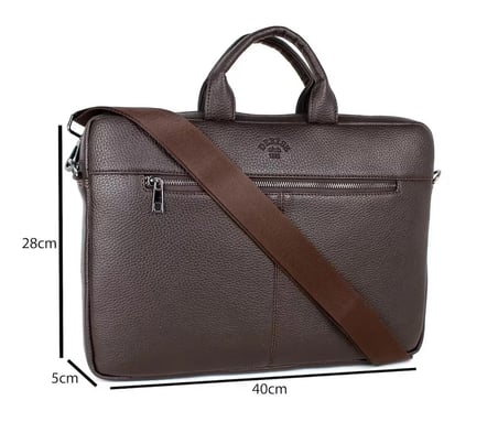 Unisex Kahverengi Omuz Askılı Dosya Tablet Notebook Çantası 15,6 Inç Laptop Ve Evrak Çantası