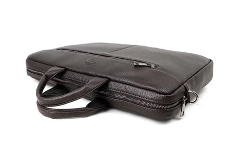 Unisex Kahverengi Omuz Askılı Dosya Tablet Notebook Çantası 15,6 Inç Laptop Ve Evrak Çantası