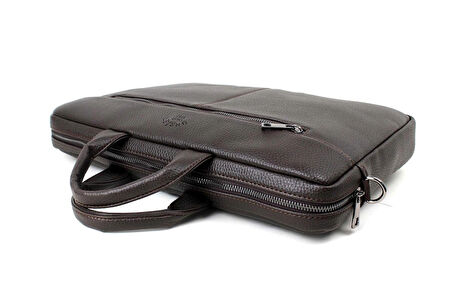 Unisex Kahverengi Omuz Askılı Dosya Tablet Notebook Çantası 15,6 Inç Laptop Ve Evrak Çantası
