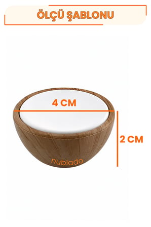 Venüs Piyano İçbükey Polimer Düğme Kulp 5 Adet Mat Beyaz Açık Kübik Ceviz 40 mm Dolap Çekmece Mutfak Gardırop Mobilya Kapak Kulpu Dekoratif