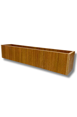 Kahverengi Ahşap Mdf Saksı 100x20x15 Cm Iç Mekan Saksısı