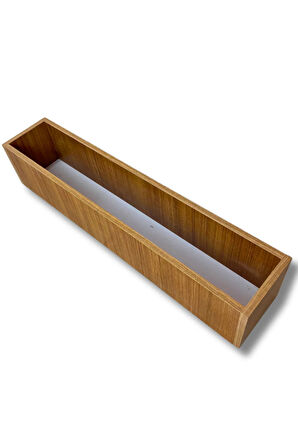 Kahverengi Ahşap Mdf Saksı 100x20x15 Cm Iç Mekan Saksısı