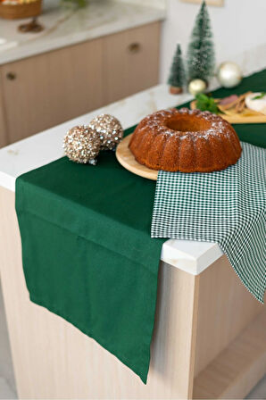 Pamuklu %100 Keten Runner YEŞİL