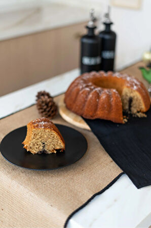 Jüt Kumaş Siyah Detaylı Runner