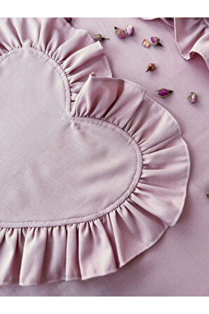 Rosy Kalp Fırfırlı Keten Supla / Amerikan Servis 6lı