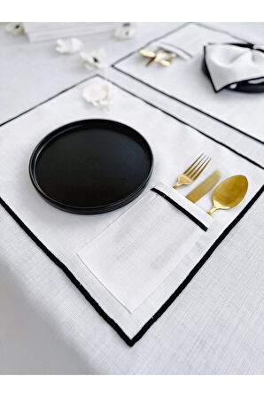 Shine White Dikdörtgen Cepli Amerikan Servis / Supla 2Li