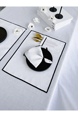 Shine White Dikdörtgen Cepli Amerikan Servis / Supla 6LI