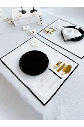 Shine White Dikdörtgen Cepli Amerikan Servis / Supla 6LI